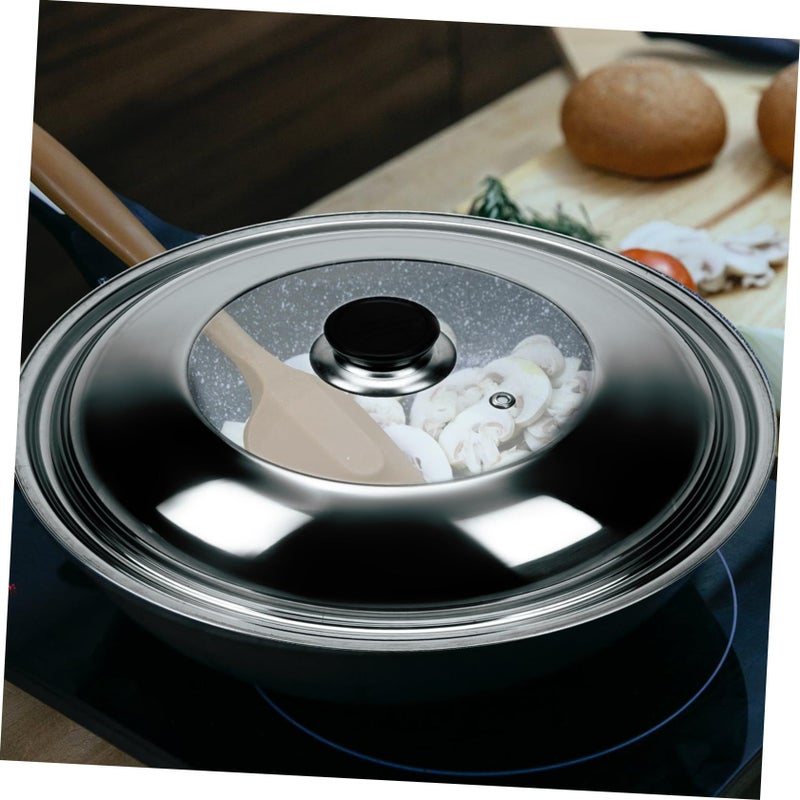 Universal Stainless Steel Pot Lid With Tempered Glass Leak Proof Design - Image 4