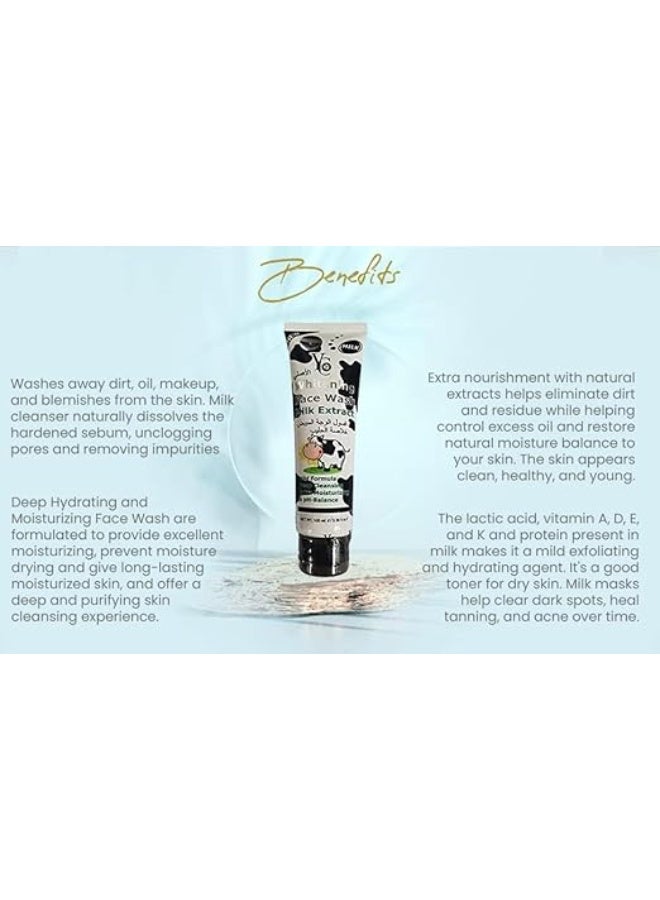 YC Whitening Face Wash with Milk Extract, 100ml - Image 4