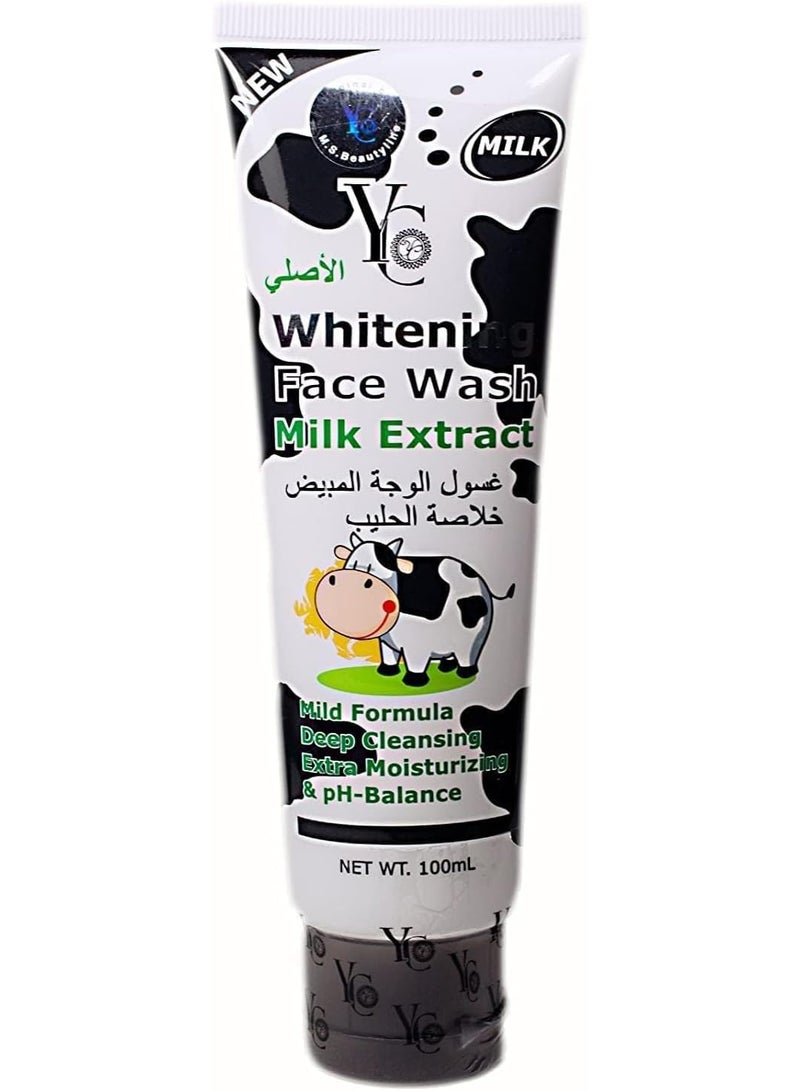 YC Whitening Face Wash with Milk Extract, 100ml - Image 1