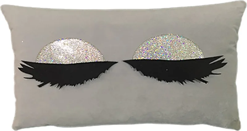 Nisahometeks Stain Resistant Erasable Eyelash Cushion Pillow Case 50*32 cm