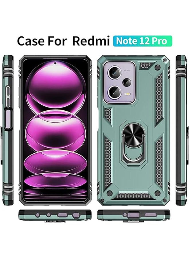 الدخن Redmi Note 12 برو / الدخن بوكو X5 برو 5G الهاتف المحمول قذيفة ، قذيفة الهاتف المحمول المضادة للصدمات ، والحماية من السقوط ، والتكامل 360 درجة قوس دوار الدائري ، والأخضر - Image 2