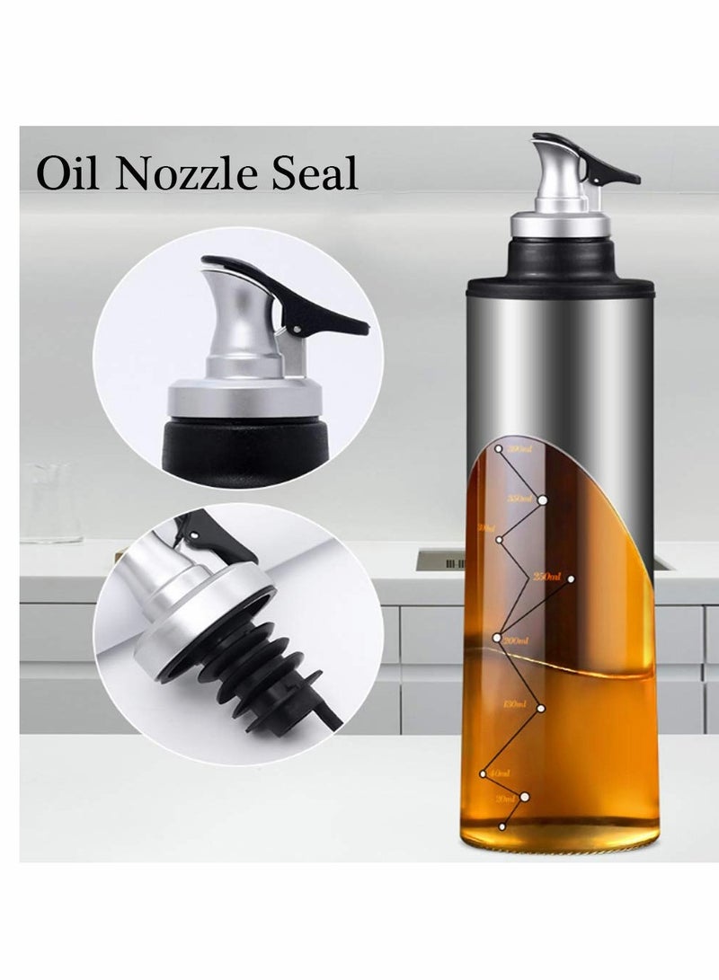 Barakah Glass Olive Oil Bottle - 22oz/650ml, Oil and Vinegar Dispenser Set, Container Bottle for Kitchen Cooking with Automatic Opening and Closing Nozzle - Image 3