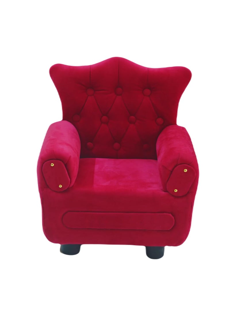 Daryoo Daryoo Boss Baby Kids Sofa Ergonomic Design with Armrest Backrest for Ages 14 Pine Wood Red  - Image 1