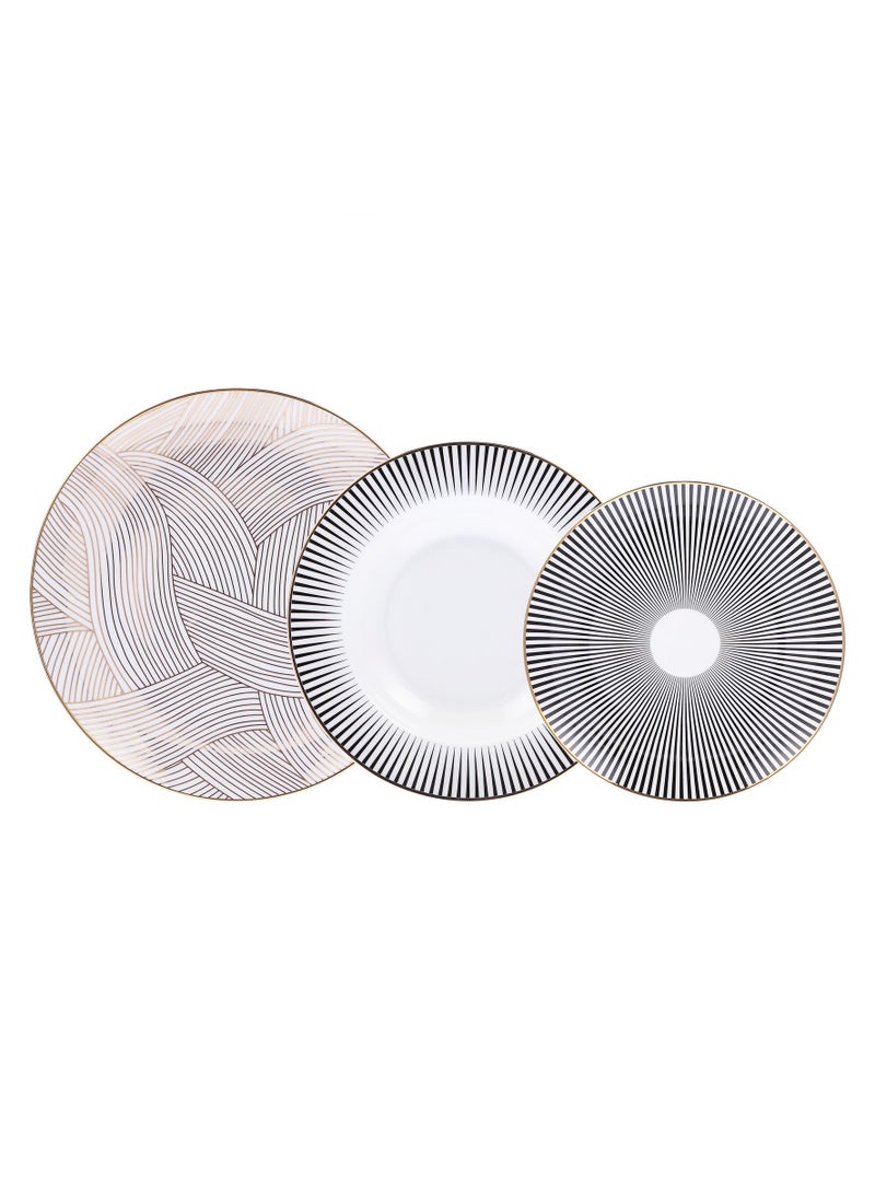 La Mesa 18 Pieces Porcelain Dinner Multicolor 13 ml  - Image 2