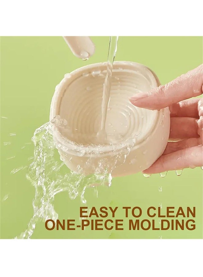 قوالب آيس كريم إبداعية متعددة الطبقات، قوالب آيس كريم ثلاثية الأجزاء قابلة للتكديس مع عصي سيليكون، قابلة لإعادة الاستخدام قوالب آيس كريم مصففة سيليكون مجمدة آيس كريم للأطفال البالغين (أصفر) - Image 4