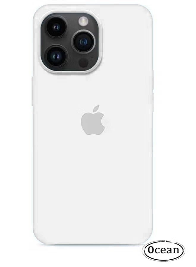 جي أس غطاء لآي فون 15 برو , غطاء خلفي سليم مع بطانة ستوكات , غطاء لآي فون 15 برو ( أبيض ) - Image 1