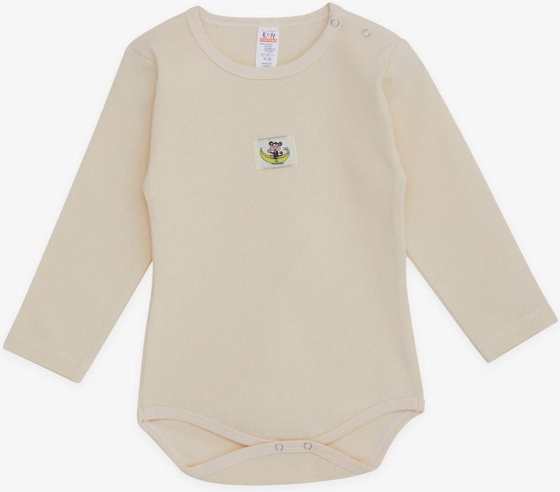 Breeze Baby Boy Snap-On Bodysuit with Lock Lock Printed 9 Months-3 Years, Cream  - Image 1