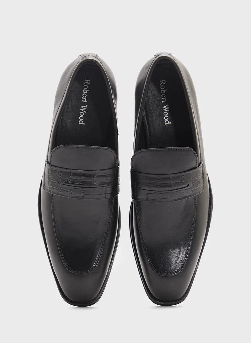 Robert Wood Genuine Leather Formal Slip Ons