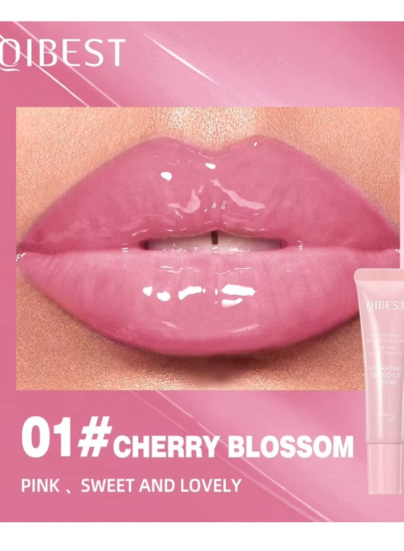 QiBest سيروم شفاه ملون مرطب مع لمسة طبيعية لشفاه ناعمة وممتلئة، بلسم شفاه مرطب، تلوين شفاه هلامي، لون يدوم طويلاً، مكياج شفاه مرطب، لمعة شفاه، تلوين شفاه 12غ 01 - Image 2