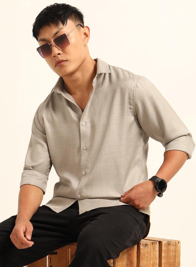 بوشيرت قميص كاجوال كلاسيك بأكمام طويلة - Image 1