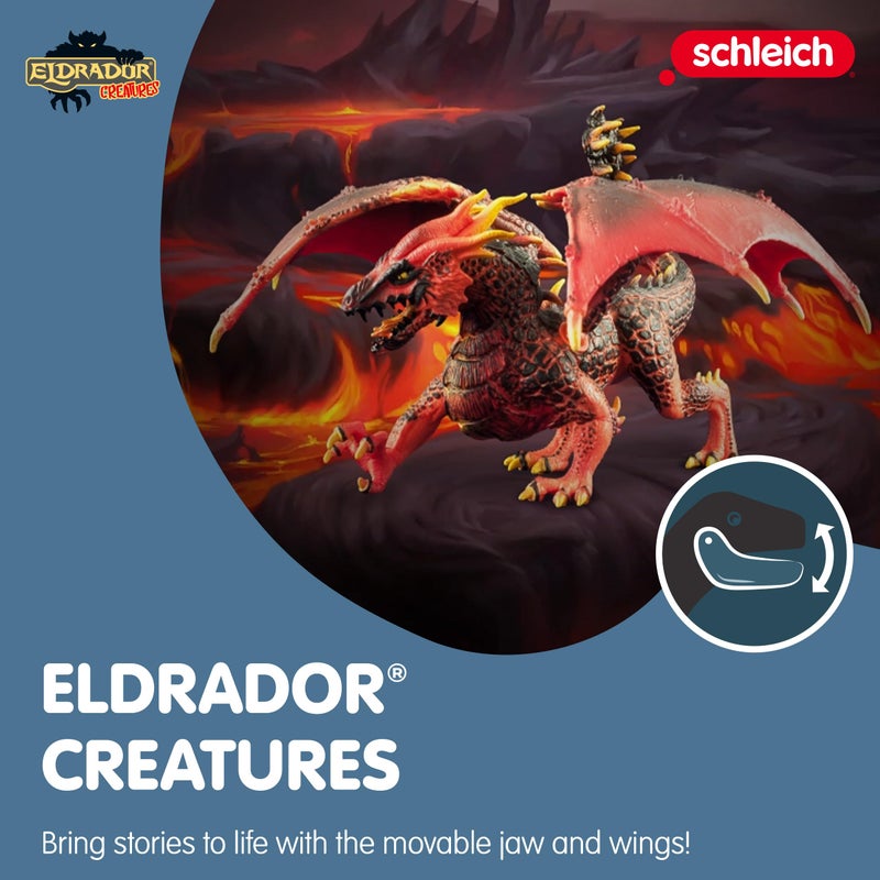 Schleich Eldrador Creatures 8 Lava Dragon Toy Movable Wing Action Figure for Boys and Girls Mythical Creature Figures Fantasy Beast Figurine Red Monster Dragon Toys Kids Ages 7 70138 - Image 4