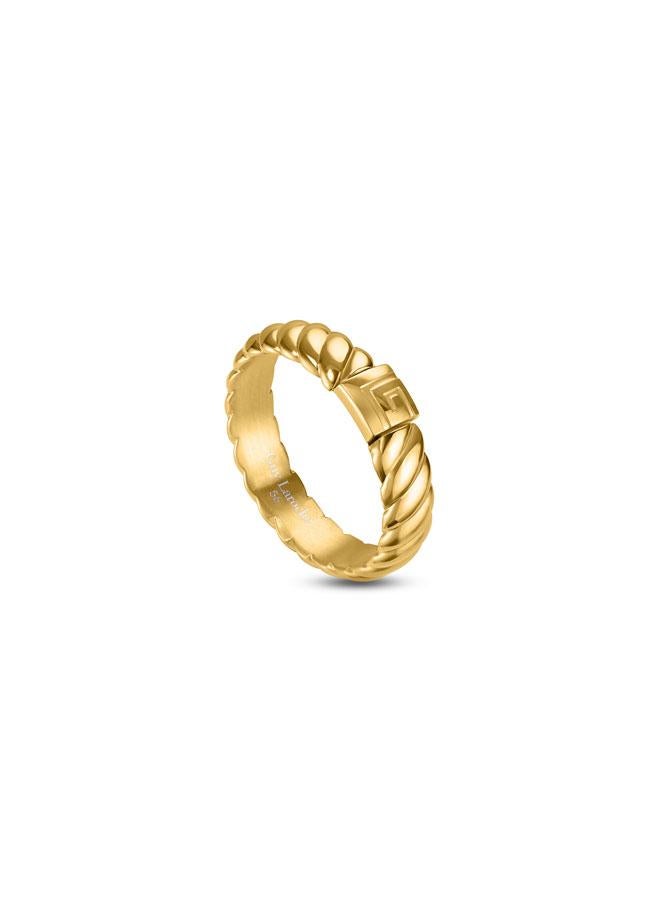 Guy Laroche Eleonore Yellow Gold Plated Stainless Steel Ring for Women, 56 - Image 1