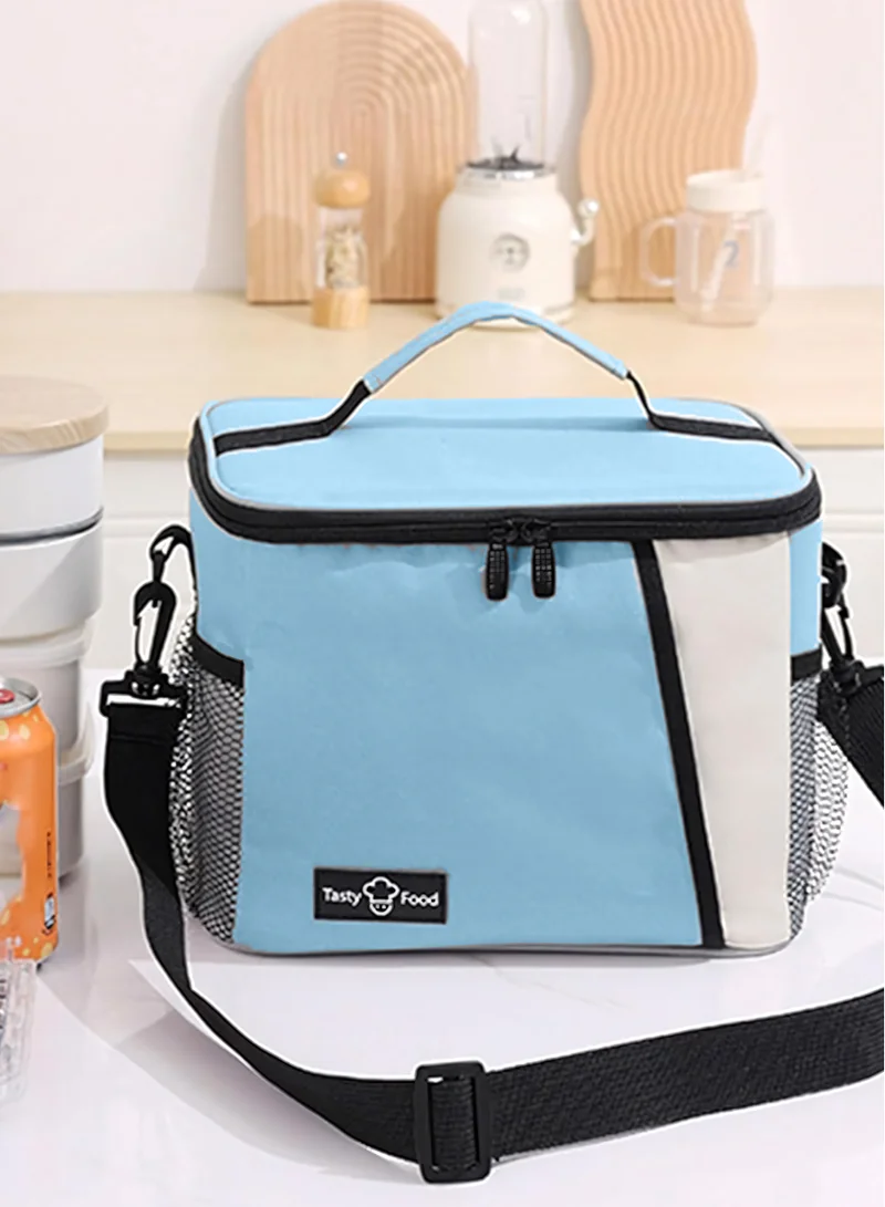 flâneur Insulated Lunch Bag with Shoulder Strap and Side Pocket - Big Capacity, Stylish and Durable Design for School and Travel, Thermal and Portable for Easy Use, Modern and Functional