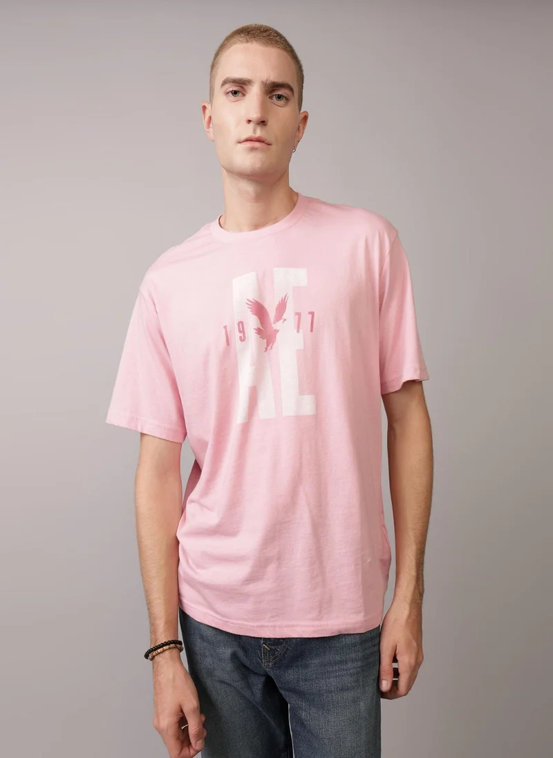امريكان ايجل Logo Graphic Crew Neck T-Shirt
