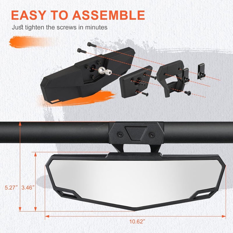 SKYJDM Rear View Mirror - Race Convex Mirror for Polaris RZR Models - Image 5
