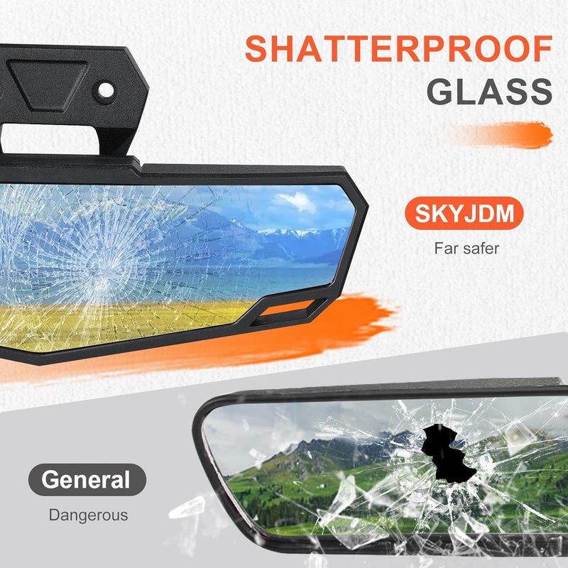SKYJDM Rear View Mirror - Race Convex Mirror for Polaris RZR Models - Image 3