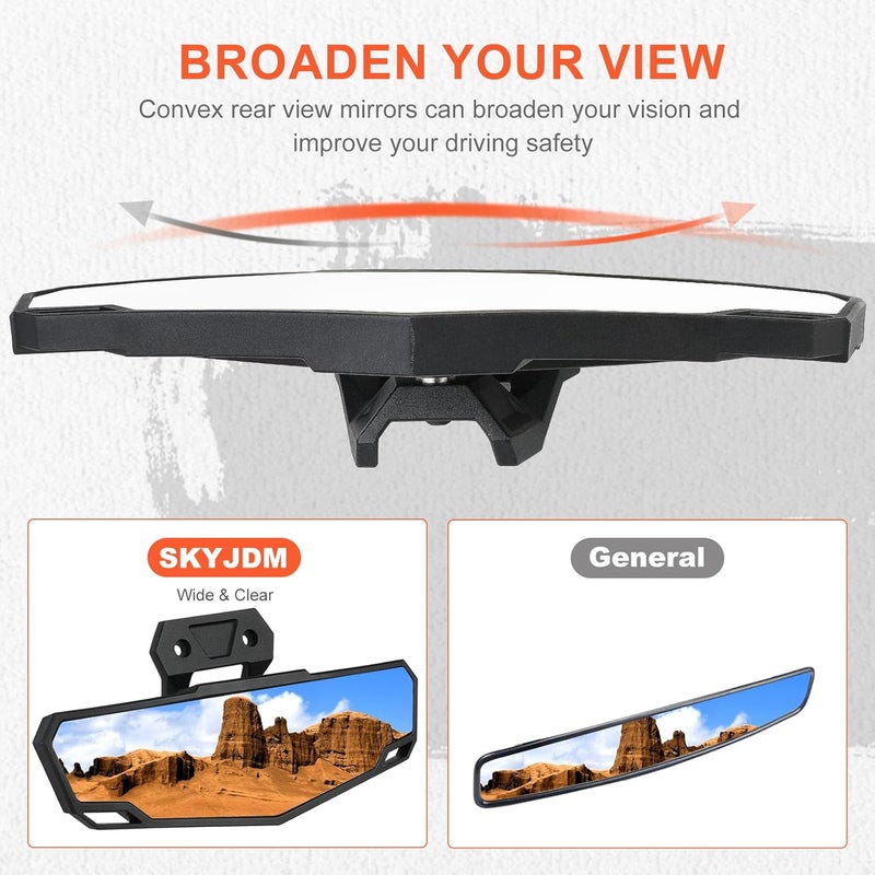 SKYJDM Rear View Mirror - Race Convex Mirror for Polaris RZR Models - Image 2