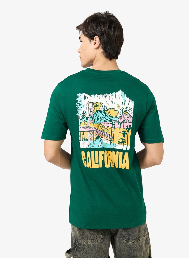 سفنتي فايف تيشيرت بطبعة جرافيك بقصة عادية - Image 2