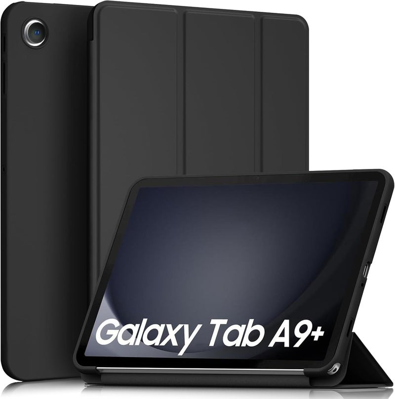 Demark Case for Galaxy Tab A9+11 inch 2023 Cover, Slim Stand Hard Back Shell Protective Cover with Auto Wake/Sleep for for Tab A9 Plus Tablet (SM-X210/X216/X218) (Black) - Image 1