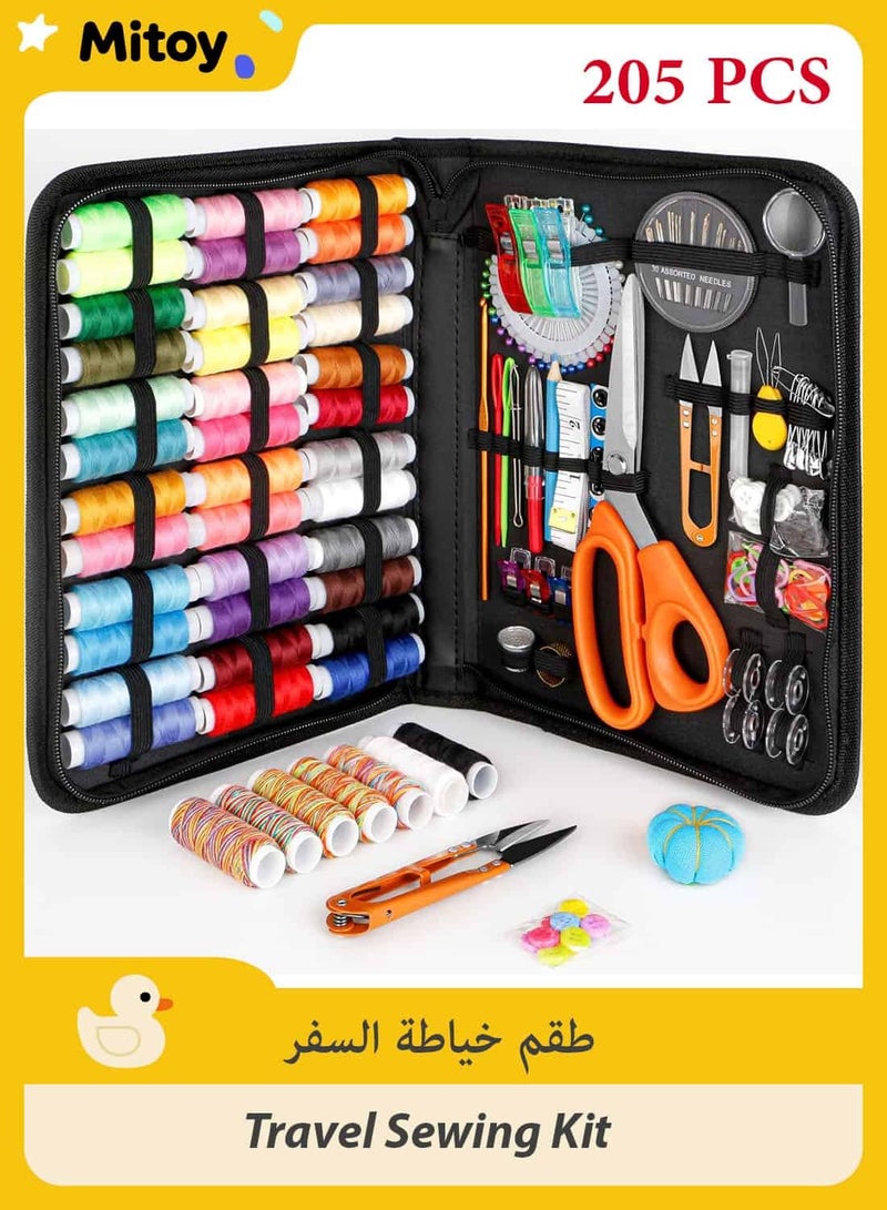 Mitoy 209 Pcs Travel Sewing Kit, Big Sewing Kits for Adults, Kids, Traveler Family Repair, Sewing Supplies with More Color Thread etc - Image 1