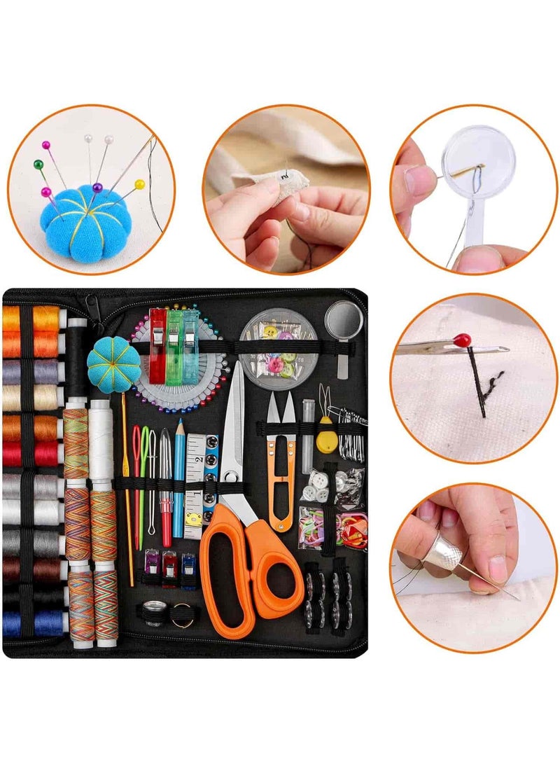Mitoy 209 Pcs Travel Sewing Kit, Big Sewing Kits for Adults, Kids, Traveler Family Repair, Sewing Supplies with More Color Thread etc - Image 5