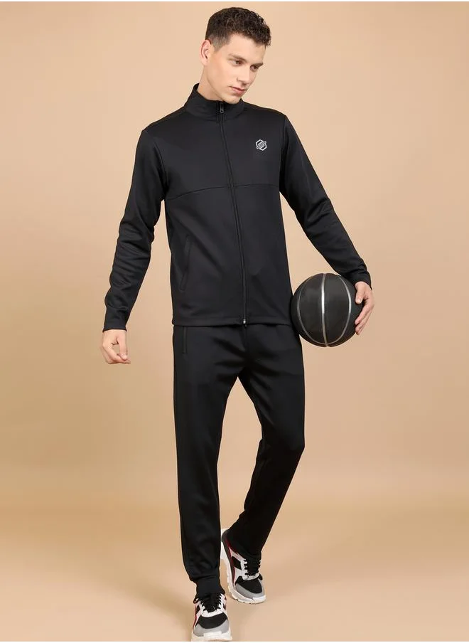 HIGHLANDER Mock Collar Full Zip Jacket by Styli