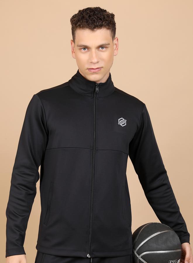HIGHLANDER Mock Collar Full Zip Jacket by Styli  - Image 1