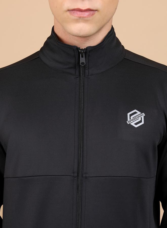 HIGHLANDER Mock Collar Full Zip Jacket by Styli  - Image 2