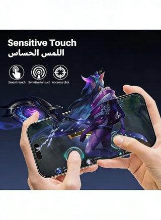 واقي شاشة للخصوصية لهاتف iPhone 16، [30 درجة مضاد للتجسس] [صلابة 9H] [مضاد للخدش] [خالٍ من الفقاعات] واقي شاشة مقوى لهاتف iPhone 16 مقاس 6.1 بوصة (معبأ في صندوق، قطعتان) - view 5