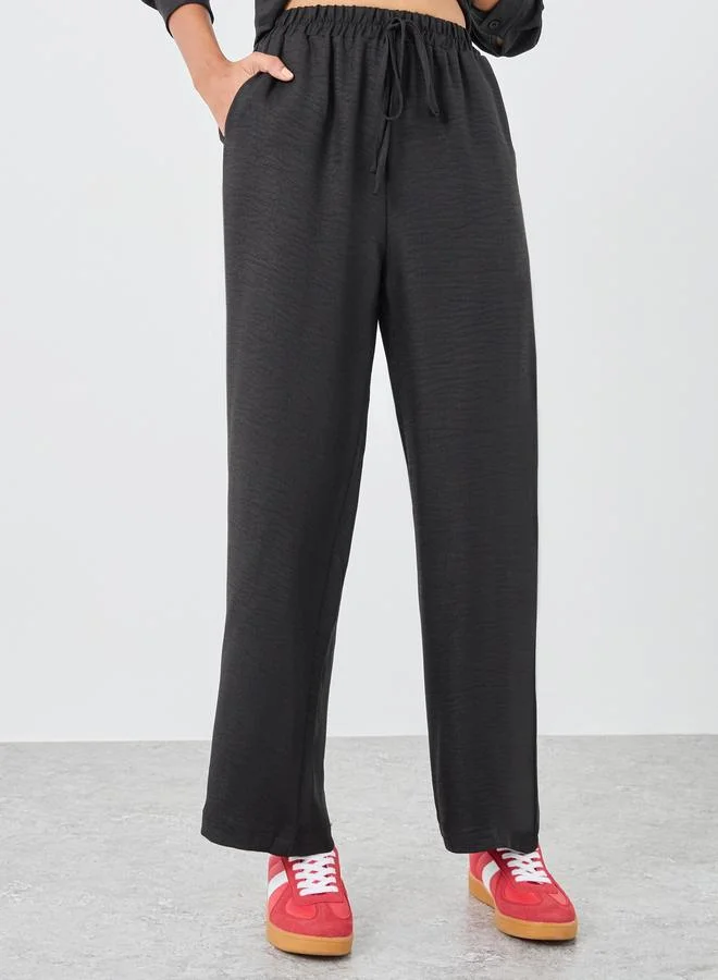 تايك تو Take Two Black Front Pocket Shirt and Pants Co-Ords