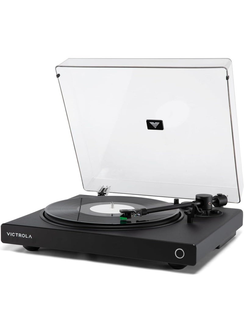 Victrola Wave – Bluetooth Turntable with Auracast – 2-Speed Vinyl Record Player, Audio Technica AT-VM95E Cartridge, Hi-Res aptX HD and Adaptive Bluetooth Streaming, Auracast Broadcast Audio (Black) - Image 2