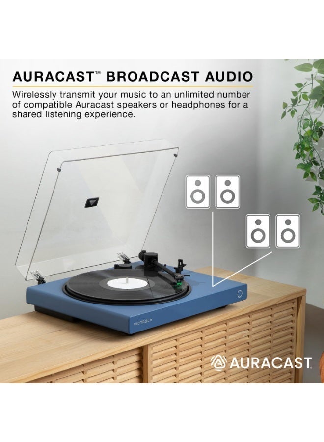 Victrola Wave – Bluetooth Turntable with Auracast – 2-Speed Vinyl Record Player, Audio Technica AT-VM95E Cartridge, Hi-Res aptX HD and Adaptive Bluetooth Streaming, Auracast Broadcast Audio (Black) - Image 5