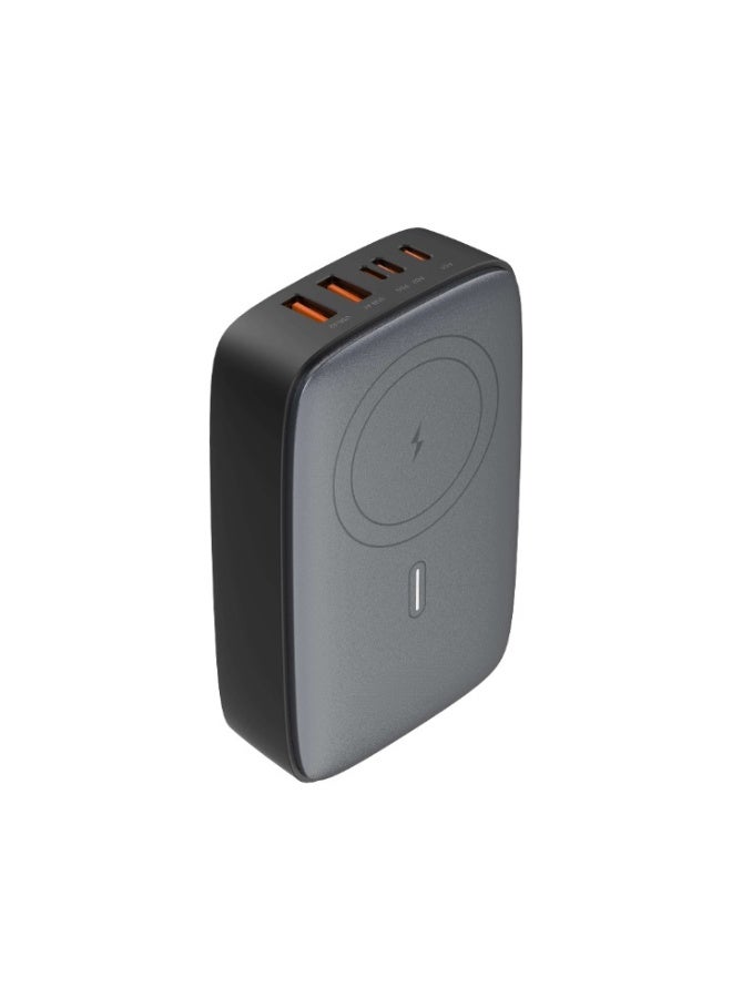 REBENUO 140W Wireless Charging With 2 USB-C 2 USB-A Multiport Desktop Wireless Charging Adapter Black - Image 2