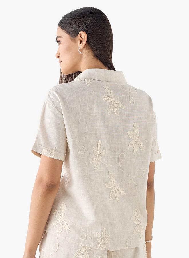 2Xtremz Embroidered Shirt with Collar and Short Sleeves - Image 3