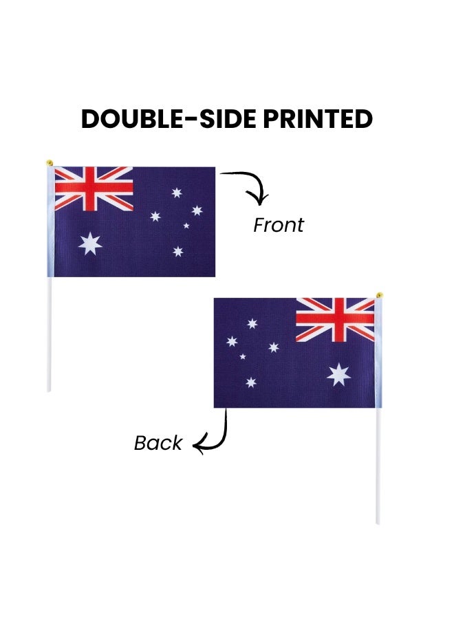 PRINTSHOP4ME Australia Mini Hand Flags For Celebration Small Stick Hand Held Flags Great Souvenirs And Party Favors Handheld Flags For Kids And Adults Decorations Country Flags,Festival Events - Image 4