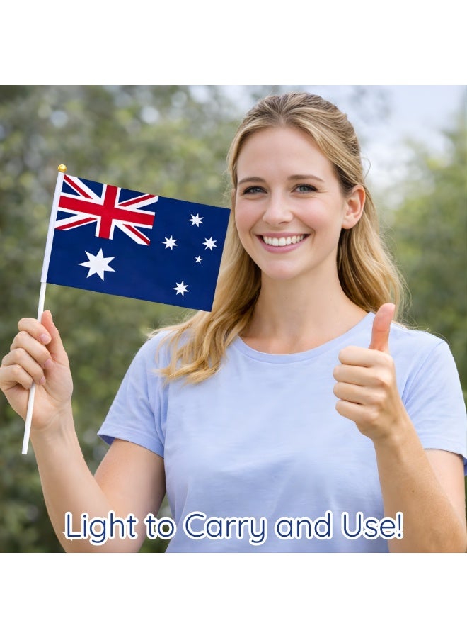 PRINTSHOP4ME Australia Mini Hand Flags For Celebration Small Stick Hand Held Flags Great Souvenirs And Party Favors Handheld Flags For Kids And Adults Decorations Country Flags,Festival Events - Image 5