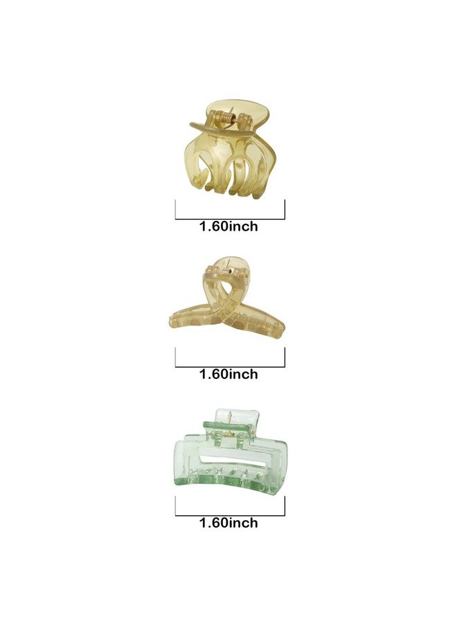 LifeDawn - 12Pcs Jelly Small Hair Clipsbutterfly Rectangle Octopus Small Hair Claw Clips For Thin/Mediumjaw Clips Nonslip Clips Hair Accessories For Women - Image 1
