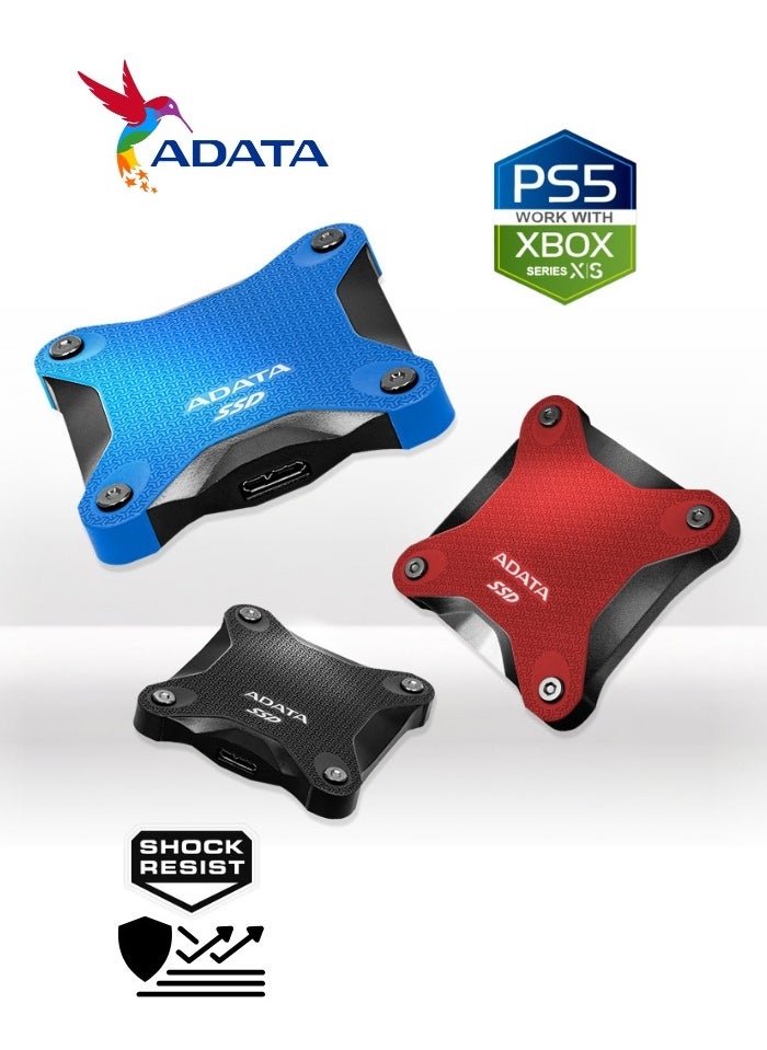ADATA - SD620 2TB External Solid State Drive | Shock Resistance SSD Compatible with PS5 XBOX for Superfast Gaming USB 3.2 Gen2x2 Type-C - Image 1