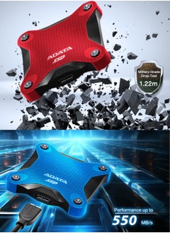 ADATA SD620 2TB External Solid State Drive | Shock Resistance SSD Compatible with PS5 XBOX for Superfast Gaming USB 3.2 Gen2x2 Type-C  - Image 4