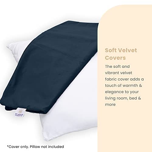 MY ARMOR Velvet Cushion Covers Set of 2-12 x 12 Inches / 30 x 30 Cm, Soft & Luxurious Cushion Cases for Bedroom, Sofa, Chair & Living Room - Navy Blue - Image 4