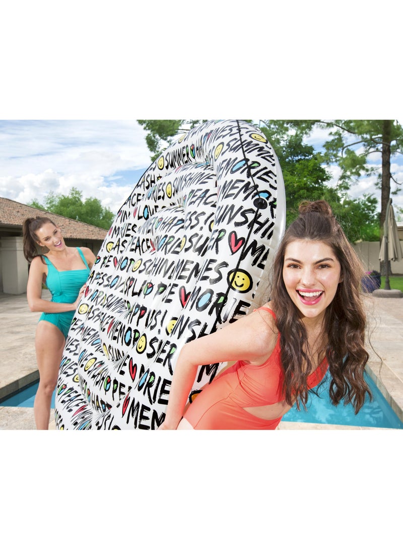 Bestway Bestway Inflatable Lounge Summer Quotes Island 188cm | Inflatable Ride-on | Pool Float | Summer Water Toy | Pool & Beach Toy - Image 4