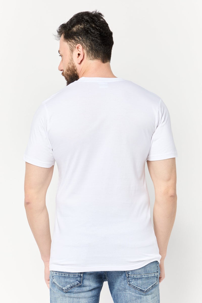 DC Men Superman Crew Neck Short Sleeve Printed T-Shirts, White - Image 4