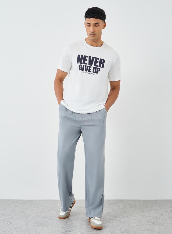 ستايلي بنطلون رياضي ستایلی رجالي رمادي بشعار ليجاسي مع رباط - Image 2