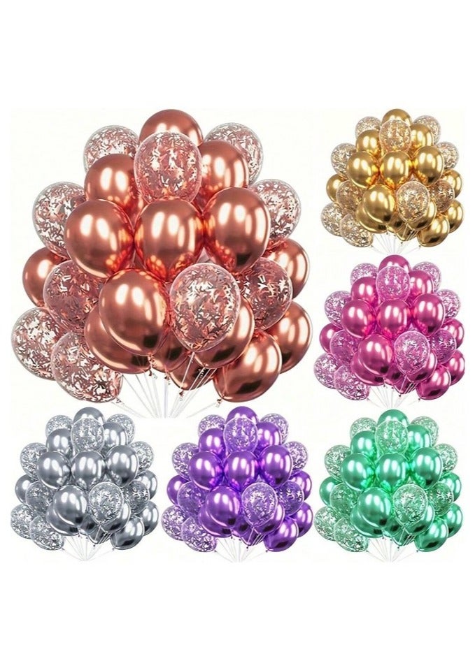 بالونات لاتكس ذهبية 20 قطعة بقصاصات من الكروم المعدني الذهبي مقاس 12بوصة لتزيين حفلات الزفاف وأعياد الميلاد وحفلات استقبال المولود الجديد - Image 4