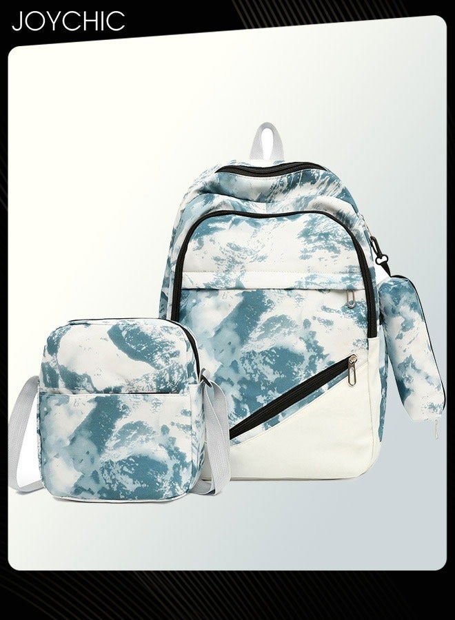 Joychic 3-piece New Style Fashionable Travel Daypack Nylon Waterproof Zipper School Backpack Set with Pencil Pouch For Middle High Students - Image 1