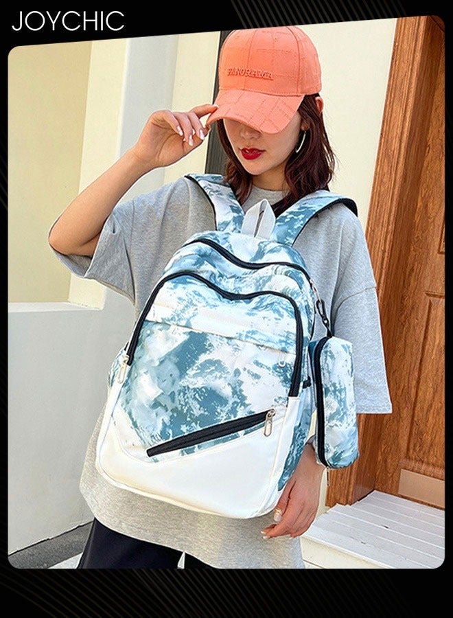 Joychic 3-piece New Style Fashionable Travel Daypack Nylon Waterproof Zipper School Backpack Set with Pencil Pouch For Middle High Students - Image 3