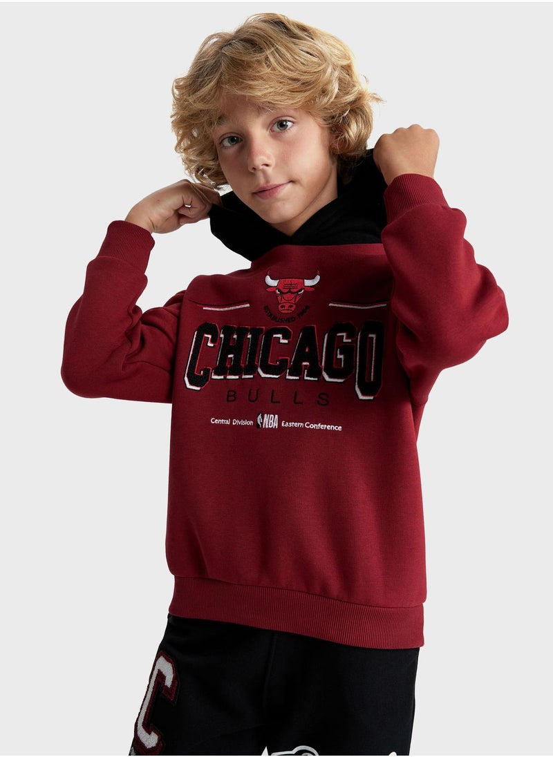 DeFacto - Kids Chicago Bulls Print Hoodie - Image 1