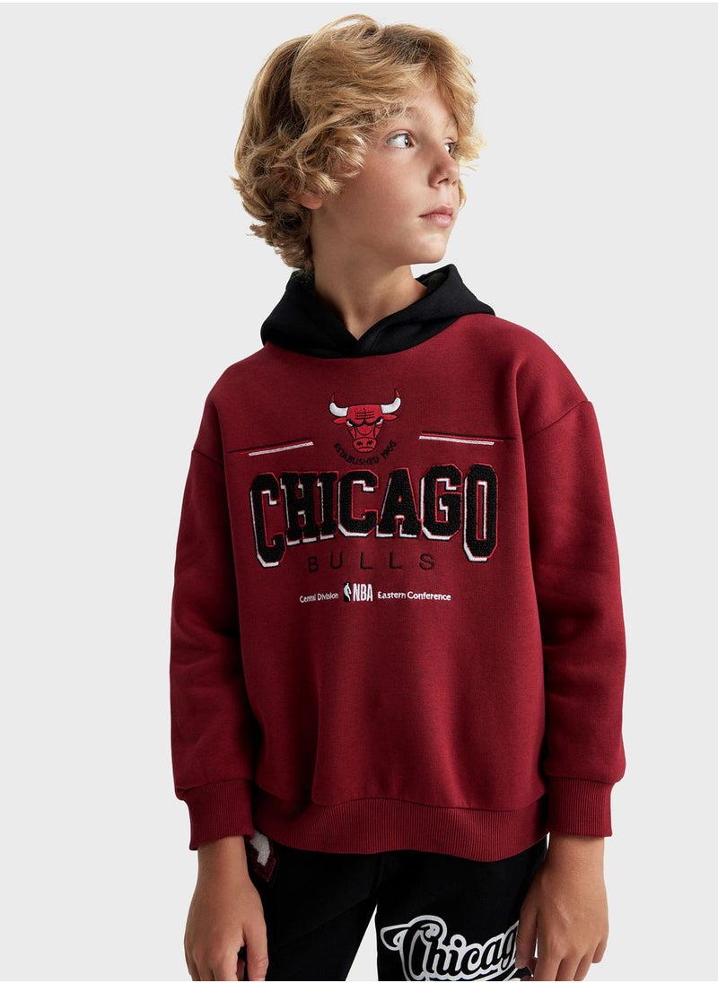 DeFacto - Kids Chicago Bulls Print Hoodie - Image 1