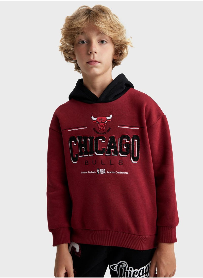 DeFacto - Kids Chicago Bulls Print Hoodie - Image 1