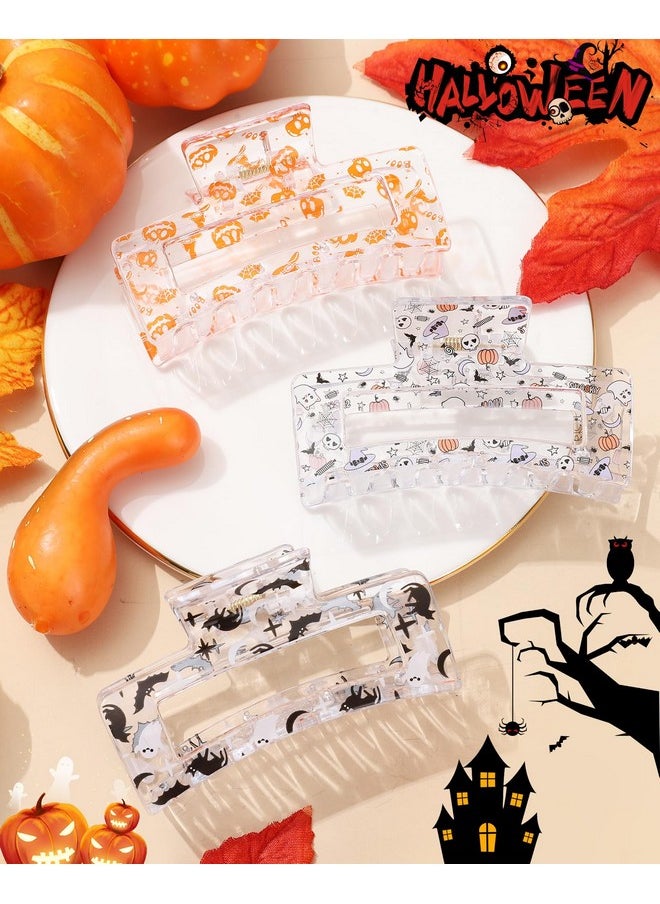 HAIMEIKANG HAIMEIKANG Cute Flower Hair Claw Clips - 3 Pieces Summer Hair Clips for Women,Non-Slip Strong Hold Claw Clips for Thick/Thin Hair (Halloween)  - Image 3